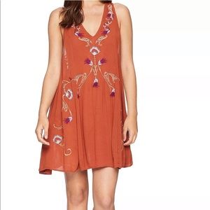 Free People Embroidered Boho shift dress